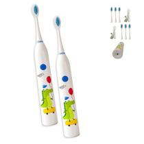 Escova Dental Eletrica Kit 2 Uni Recarregavel 6 Velocidades Gengiva Lingua Higiene Oral Bucal Limpeza Profunda Saude Escova Dental Eletrica Kit 2 Uni Recarregavel 6 Velocidades Gengiva Lingua Higiene Oral Bucal Limpeza Profunda Saude
