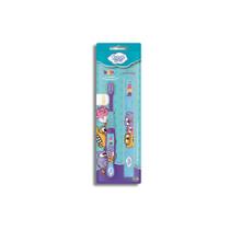 Escova Dental Flock Baby Bubu Powerdent Infantil Cerdas Macias com Estojo 1 Unidade