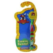 Escova Dental Infantil com Capa Protetora Pica Pau - FRESCOR