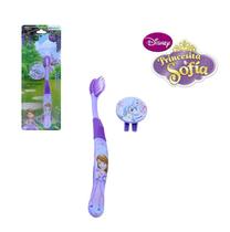 Escova Dental Infantil com Cerdas Macias com Capa - Princesinha Sofia