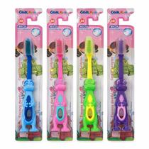 Escova dental infantil com protetor dino - 6 unidades Escova dental infantil com protetor dino - 6 unidades
