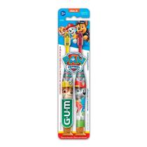 Escova Dental Infantil Gum Patrulha Canina 3+ Suave Macia Cores Sortidas 2 Unidades