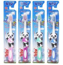 Escova Dental Infantil Macia Protetor Cerda Panda Colors Blu - Dagia