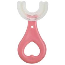 Escova Dental Infantil Silicone 360º Bebês Escovação Gengiva Rosa