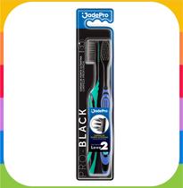Escova Dental Jadepro Pro Black Super Macia - Com 2 Unidades