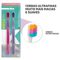 Escova Dental Kess Pro Cerdas Extra Macia Kit 2un