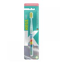 Escova Dental Kess Pro Clear Extra Macia Cores Sortidas 1 Unidade + Capa Protetora