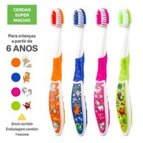 escova dental kids cerdas super macias 6+ escova dental kids cerdas super macias 6+