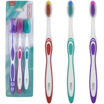 Escova dental macia com protetor de cerda iamo colors 3 pecas