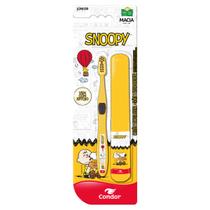 Escova Dental Macia Snoopy Condor Júnior Cabeça P com Estojo