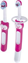 Escova Dental MAM Learn To Brush Rosa 5+ Meses 2 unidades CO50522