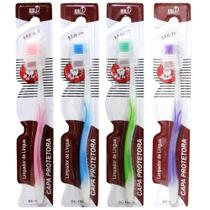 Escova dental media com protetor de cerda colors craft - OM UTILIDADES - Dentil