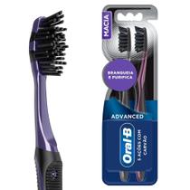 Escova Dental Oral-B 5 Ações com Carvão Advanced Macia 2 Unidades