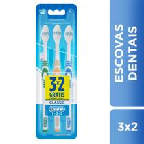 Escova Dental Oral B Classic 40 Leve 3 e Pague 2 Unidades - Oral-B