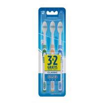 Escova Dental Oral-B Classic Macia Cabeça 40 Cores Sortidas Leve 3 Pague 2