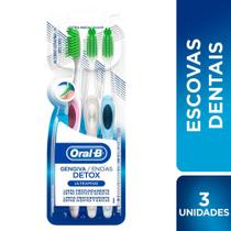 Escova Dental Oral-B Gengiva Detox Ultrafino Extra Macia Cores Sortidas 3 Unidades - Oral B