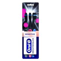 Escova Dental Oral- B Indicator Black Sensitive Com 3 Unidades - Oral -B