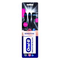 Escova Dental Oral- B Indicator Black Sensitive Com 3 Unidades