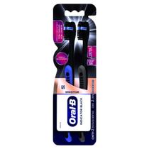 Escova Dental Oral-B Indicator Black Sensitive com Carvão Extra Macia/Suave com 2 Unidades - Oral B