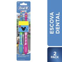 Escova Dental Oral-B Kids Mickey Pack com 2 Unidades