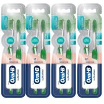 Escova Dental Oral-b Sensitive Ultrafino Macia 2x1 Kit com 4