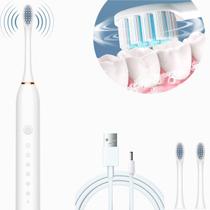 Escova Dental Oral Elétrica Recarregável + 1 Escova Extra