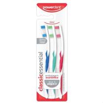 Escova Dental Powerdent Powerclass Macia com 3 unidades