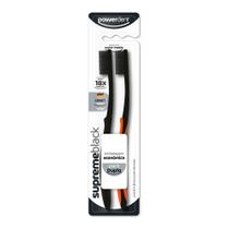 Escova Dental Powerdent Supreme Black Extra Macia 2 Unidades Escova Dental Powerdent Supreme Black Extra Macia 2 Unidades