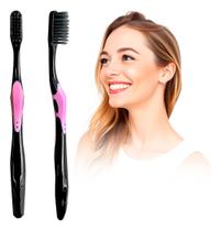 Escova Dental Revolution Preta Com Cerdas Macias Adulto