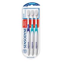 Escova Dental Sensodyne Gentle Extra Macia Cores Sortidas 3 Unidades Preço Especial