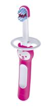 Escova Dente Bebê Training Brush MAM C/ Trava Proteção (5+ M) Rosa