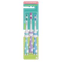 Escova Dentes Infantil Cerdas Extra Macias Bichinhos KIT 3 Escova Dentes Infantil Cerdas Extra Macias Bichinhos KIT 3