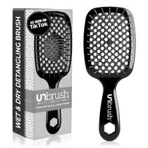 Escova desembaraçadora FHI Heat Unbrush, sem dor, cabelos úmidos/secos, cinza