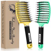 Escova desembaraçadora KTKUDY Boar Bristles para cabelos molhados e secos Escova desembaraçadora KTKUDY Boar Bristles para cabelos molhados e secos