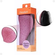 Escova Desembaraçante Proart Rosa Glitter Eg02b Escova Desembaraçante Proart Rosa Glitter Eg02b
