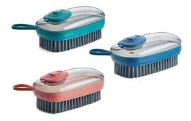 Escova Dispenser Limpeza Multifuncional 3 Em 1 Limpa Esfrega