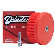 Escova drill cerdas rigidas para parafusadeira politriz vermelha detailer Escova drill cerdas rigidas para parafusadeira politriz vermelha detailer
