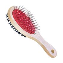 Escova Dupla Napi para Cães e Gatos com Cabo de Madeira - Tamanho G