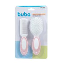 Escova E Pente Cerdas Macias Rosa 12643 - Buba Escova E Pente Cerdas Macias Rosa 12643 - Buba