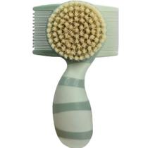 Escova e Pente Grosso Fino Verde 3 em 1 Cerdas Naturais para Bebê Ibimboo Escova e Pente Grosso Fino Verde 3 em 1 Cerdas Naturais para Bebê Ibimboo