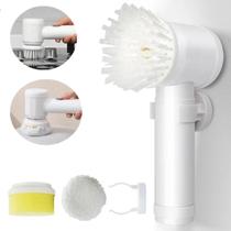 Escova Elétrica 5 em 1 para Limpeza Rápida de Cozinha Banheiro Azulejos Potente Recarregável