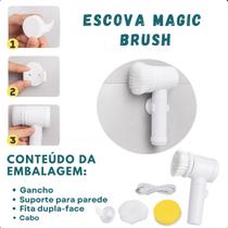 Escova Elétrica Compacta Recarregável Para Louças Multifuncional Usb Porta Detergente Escova Elétrica Compacta Recarregável Para Louças Multifuncional Usb Porta Detergente