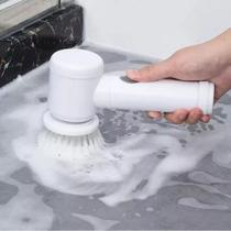 Escova Eletrica de Limpeza 5 em 1 Sem Fio Limpador Multiuso Portátil Pratico Para Cozinha Banheiro