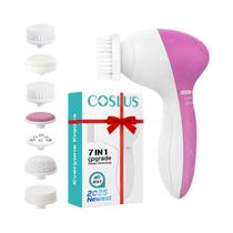 Escova Elétrica De Limpeza Facial 7 Em 1 Com 7 Cabeçotes Substituíveis Para Limpeza Profunda E