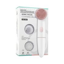 Escova Elétrica Facial de Silicone - Limpeza e Massagem Vibratória Sônica