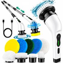 Escova Elétrica Giratória 9 em 1 com Kit Completo de Limpeza Profunda