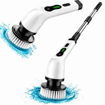 Escova Elétrica Giratória 9 em 1 para Banheiro Cozinha Piso e Azulejo