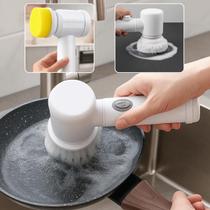 Escova Elétrica Giratória Multiuso Recarregável Usb Limpeza Cozinha Banheiro Azulejo Tênis Rejunte Escovinha