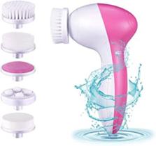 Escova Elétrica Limpeza Massageador Esfoliante Facial 5 Em 1 Limpeza Rosto Aplicação de Cremes Hidratação - Online