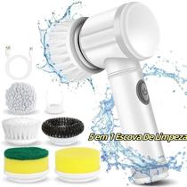 Escova Elétrica Mágica de Limpeza 5 em 1 Sem Fio Limpador Multiuso Prático Para Cozinha/Banheiro
